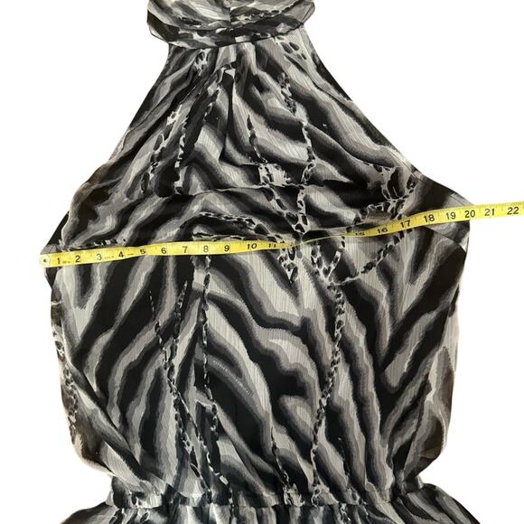 Venus 8 high neck dress Gatsby Zebra print Drop waist Cocktail Party maximalism - Picture 5 of 5